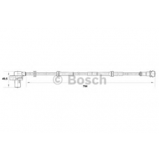 0 265 006 294 BOSCH Датчик, частота вращения колеса