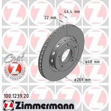 100.1239.20 ZIMMERMANN Тормозной диск