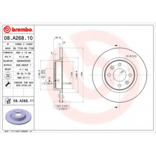 08.A268.11 BREMBO Тормозной диск