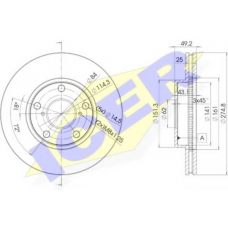 78BD2878-2 ICER Тормозной диск