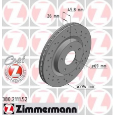 380.2111.52 ZIMMERMANN Тормозной диск