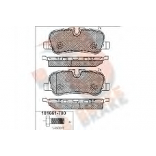 RB1661-700 R BRAKE Комплект тормозных колодок, дисковый тормоз