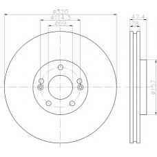 8DD 355 117-971 HELLA Тормозной диск