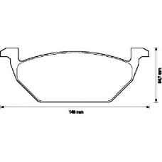 571929B BENDIX Комплект тормозных колодок, дисковый тормоз