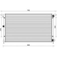 350213844000 MAGNETI MARELLI Радиатор, охлаждение двигателя