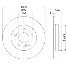 8DD 355 101-012 HELLA PAGID Тормозной диск