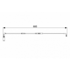 1 987 473 003 BOSCH Сигнализатор, износ тормозных колодок