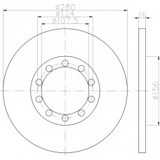 8DD 355 113-291 HELLA PAGID Тормозной диск