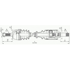 DRS6025.00 OPEN PARTS Приводной вал