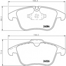 8DB 355 013-621 HELLA Комплект тормозных колодок, дисковый тормоз