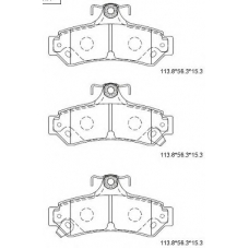 KD2509 ASIMCO Комплект тормозных колодок, дисковый тормоз