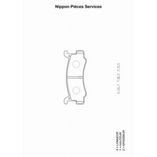 M361A03 NPS Комплект тормозных колодок, дисковый тормоз