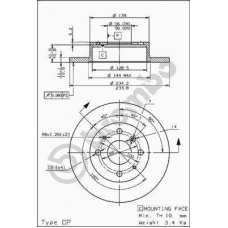 08.5878.20 BREMBO Тормозной диск