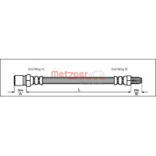 4118447 METZGER Тормозной шланг