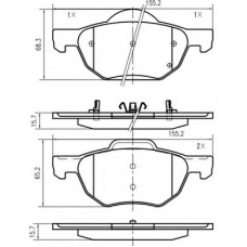 K420700 Vema Комплект тормозных колодок, дисковый тормоз