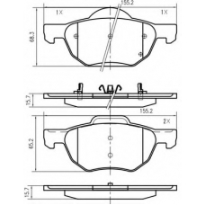 K420700 Vema Комплект тормозных колодок, дисковый тормоз