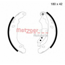 MG 715 METZGER Комплект тормозных колодок