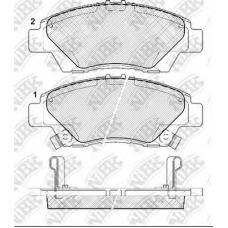 PN8868 NiBK Комплект тормозных колодок, дисковый тормоз