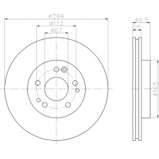 8DD 355 103-031 HELLA PAGID Тормозной диск