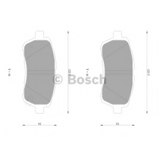 0 986 AB1 072 BOSCH Комплект тормозных колодок, дисковый тормоз