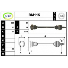 BM115 SERA Приводной вал