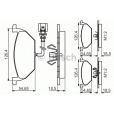 0 986 495 213 BOSCH Комплект тормозных колодок, дисковый тормоз