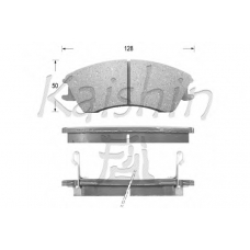 D7033 KAISHIN Комплект тормозных колодок, дисковый тормоз
