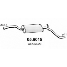 05.6015 ASSO Средний глушитель выхлопных газов
