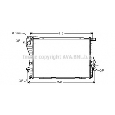 BWA2301 AVA Радиатор, охлаждение двигателя