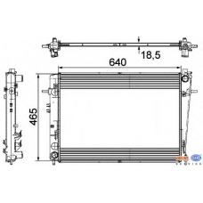 8MK 376 745-621 HELLA Радиатор, охлаждение двигателя