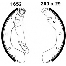 01652 BSF Комплект тормозных колодок
