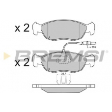 BP2595 BREMSI Комплект тормозных колодок, дисковый тормоз