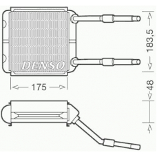 DRR20001 DENSO Теплообменник, отопление салона