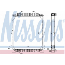 62343 NISSENS Радиатор, охлаждение двигателя