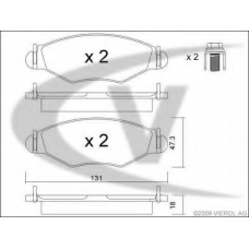 V42-4109 VEMO/VAICO Комплект тормозных колодок, дисковый тормоз