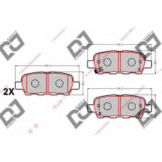 BP2096 DJ PARTS Комплект тормозных колодок, дисковый тормоз