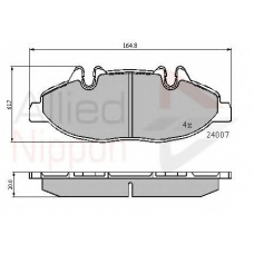 ADB01305 COMLINE Комплект тормозных колодок, дисковый тормоз