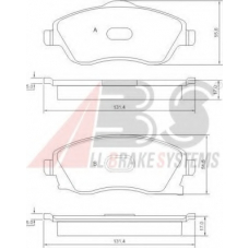 P 59 036 ABS Комплект тормозных колодок, дисковый тормоз