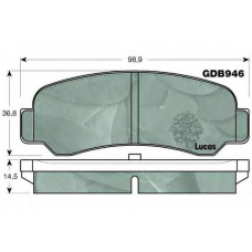 GDB946 TRW Комплект тормозных колодок, дисковый тормоз