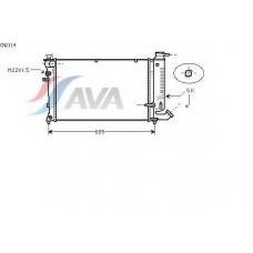 CN2114 AVA Радиатор, охлаждение двигателя