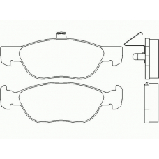 P 23 081 BREMBO Комплект тормозных колодок, дисковый тормоз