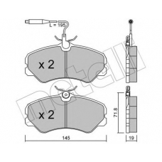 22-0058-1 METELLI Комплект тормозных колодок, дисковый тормоз