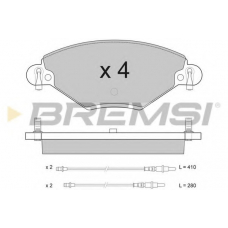 BP2939 BREMSI Комплект тормозных колодок, дисковый тормоз