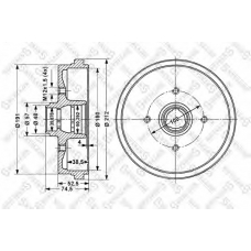 6025-4708-SX STELLOX Тормозной барабан