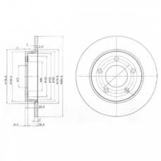 BG4025 DELPHI Тормозной диск