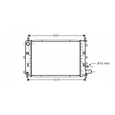 FD2152 AVA Радиатор, охлаждение двигателя