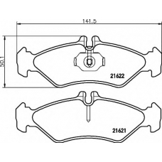 8DB 355 008-341 HELLA Комплект тормозных колодок, дисковый тормоз