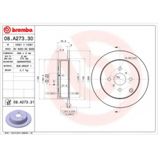 08.A273.31 BREMBO Тормозной диск