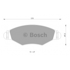 0 986 AB1 064 BOSCH Комплект тормозных колодок, дисковый тормоз