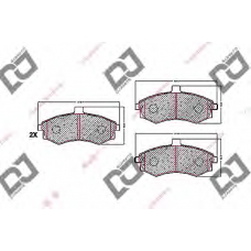 BP1617 DJ PARTS Комплект тормозных колодок, дисковый тормоз